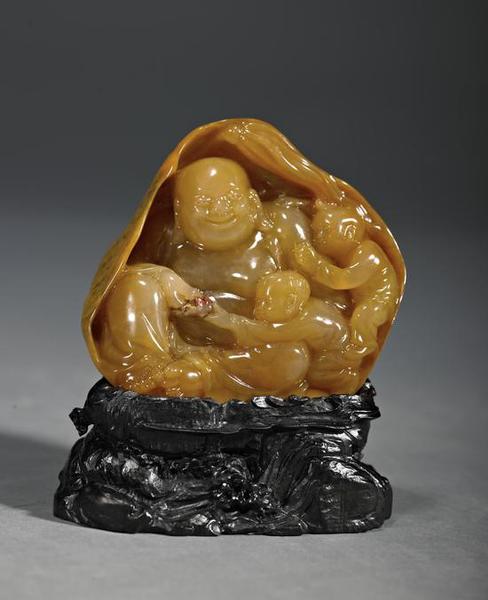 皮、筋、丝俱全的昌化田黄1