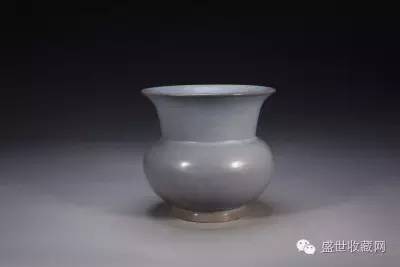 钧窑灰紫釉渣斗式花盆 北宋