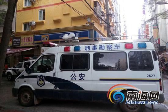 警方在现场办案。南海网记者叶俊一摄