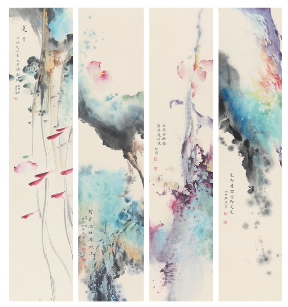 玄(4条屏)103x22cm x4 玄(4条屏)103x22cm x4