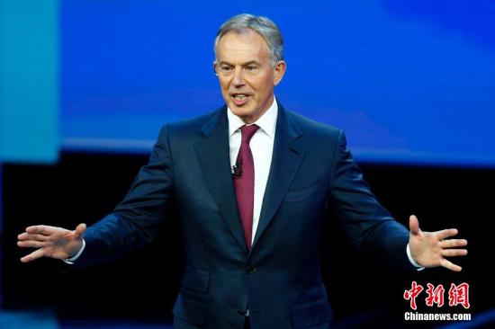 资料图:英国前首相布莱尔。<a target='_blank' href='http://www.chinanews.com/'>中新社</a>发 富田 摄 点击进入下一页