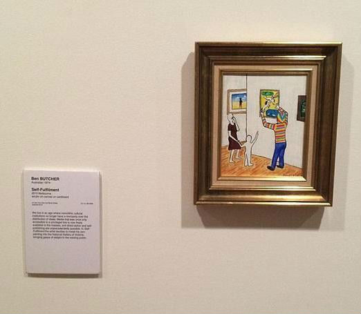 澳洲艺术家布彻的作品“自我实现”。(图片：英国媒体)