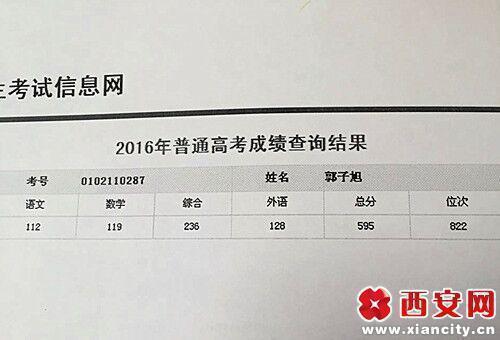 男生高考595分或无学可上