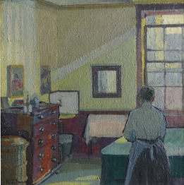 　　哈罗德·吉尔曼
《室内景（芒特夫人）》，1917 年作
油彩画布
估价：15 万- 25 万英镑／
约 150 万- 250 万港元