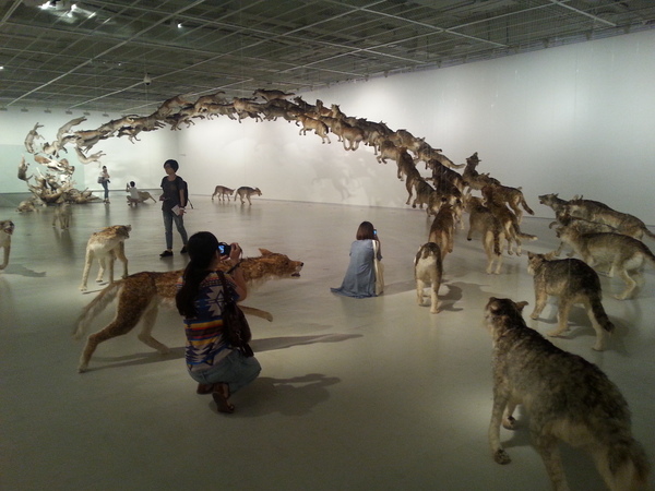 蔡国强 《撞墙》 综合媒材 2006年