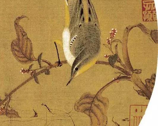 《红寥水禽图》，宋，徐崇矩，纨扇，绢本设色，纵25.1厘米，横26.8厘米