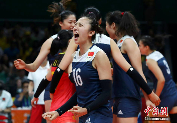 中国女排苦战5局胜东道主 晋级里约奥运会四强3
