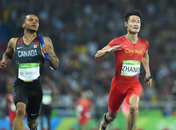 男子4x100米接力决赛：中国队获第四名3