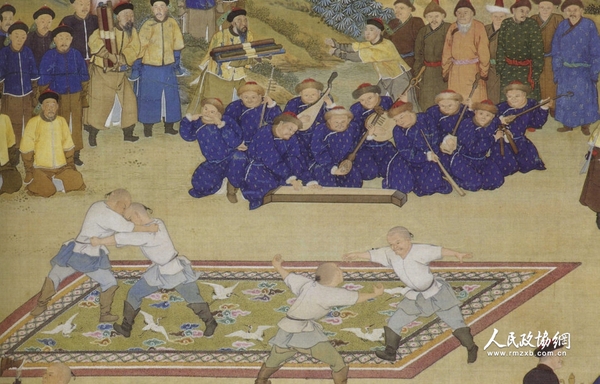 《塞宴四事图》(局部) 清 《塞宴四事图》(局部) 清