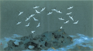 《逝去的风景1》 50×90cm 2015年 纸本综合 《逝去的风景1》 50×90cm 2015年 纸本综合