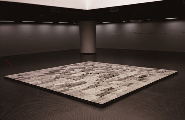 谭勋，《24.2㎡》，500x480cm，青砖，2012