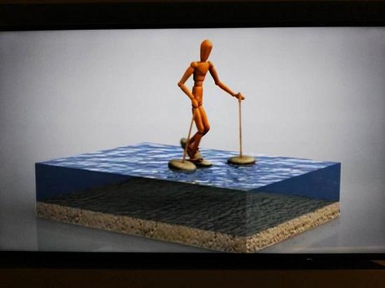 动态模拟影像（水上行走的漂浮装置）