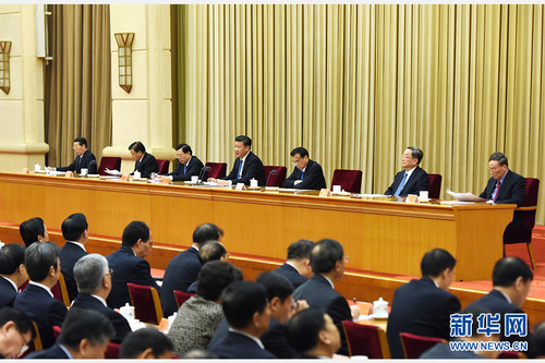 9月29日，中共中央在北京举行学习《胡锦涛文选》报告会。习近平、李克强、张德江、俞正声、刘云山、王岐山、张高丽等出席报告会。新华社记者 王晔 摄