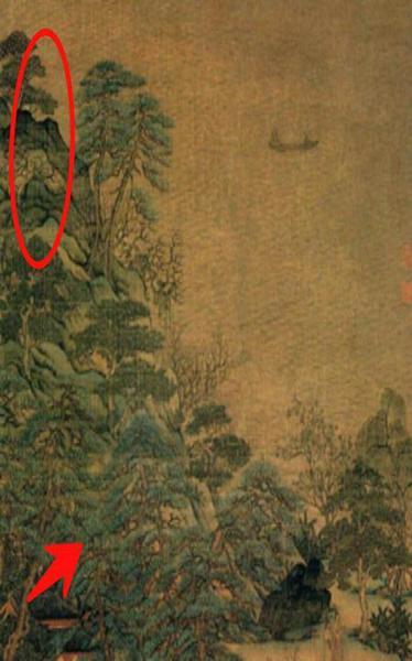 《江帆楼阁图》局部 《江帆楼阁图》局部