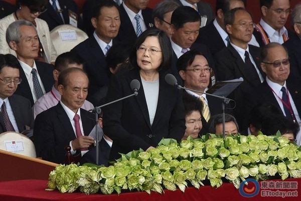 蔡英文演说遭批“耍嘴皮”。图片来源：台湾东森新闻云