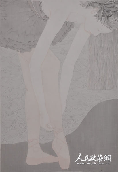 李莹莹 舞语系列二100cmx70cm 绢本设色 李莹莹 舞语系列二100cmx70cm 绢本设色