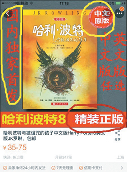 网上非法出版的《哈利·波特8》盛嚣尘上 网上非法出版的《哈利·波特8》盛嚣尘上