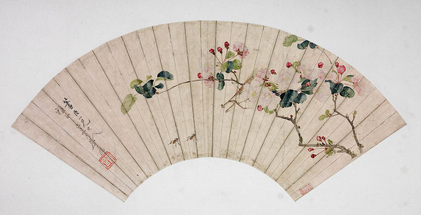 清 居廉 海棠图 清 居廉 海棠图