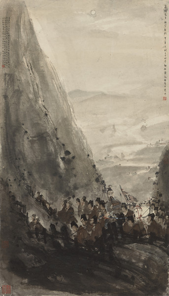 香港蘇富比2016秋拍近现代书画专场，傅抱石的《夜破东羗图》以2764万港元成交