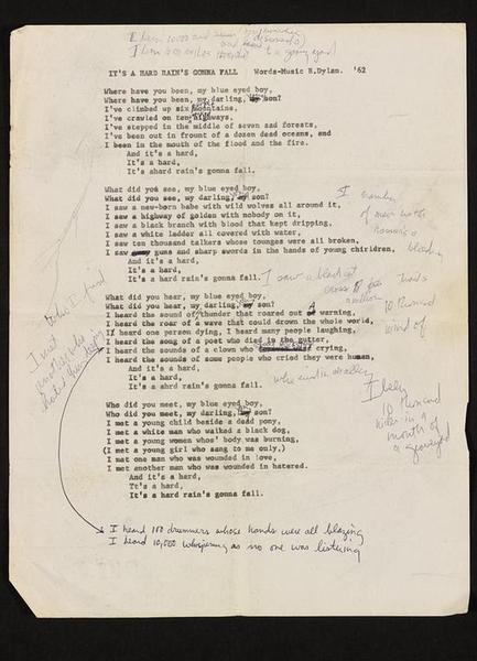 《大雨将至》手稿原版