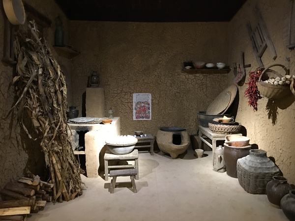 山东临沂民俗馆展示的乡村厨房 山东临沂民俗馆展示的乡村厨房