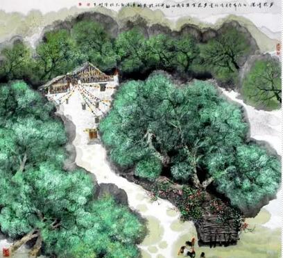 《芦花情深》 122x122cm 2006年 《芦花情深》 122x122cm 2006年