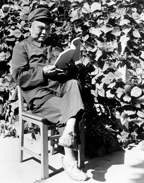 王耀南穿草鞋在看书 王耀南穿草鞋在看书