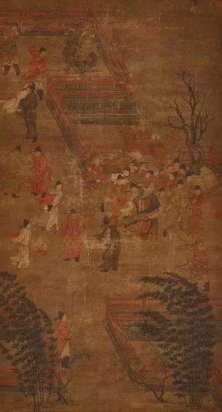 【五代】 唐后行从图轴