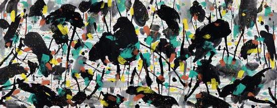 吴冠中作《荷塘》:成交价1.062亿港元