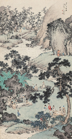 陈少梅 西园雅集图 陈少梅 西园雅集图