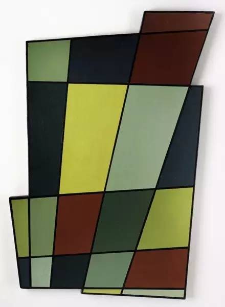 《不规则框架2号（Irregular Frame no. 2）》，胡安?麦勒（JuanMelé），组合板上油画，1946年