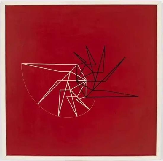 《可视的想法（Visible Idea）》，沃尔德·科代罗（Waldemar Cordeiro），木头上丙烯酸，1956年