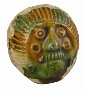 图1 唐三彩人面纹埙