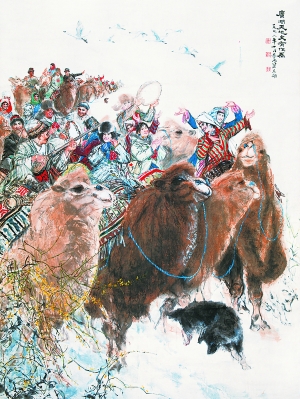 《广阔天地大有作为》 240cm×180cm 1976年