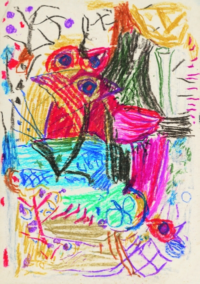 无题183(纸本蜡彩) 18.8×13厘米 吴大羽 无题183(纸本蜡彩) 18.8×13厘米 吴大羽