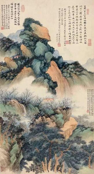 吴湖帆《锦绣奇峰》