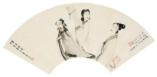 傅抱石扇面《东山逸致》，成交价：264.5万元，图片来源：中国嘉德