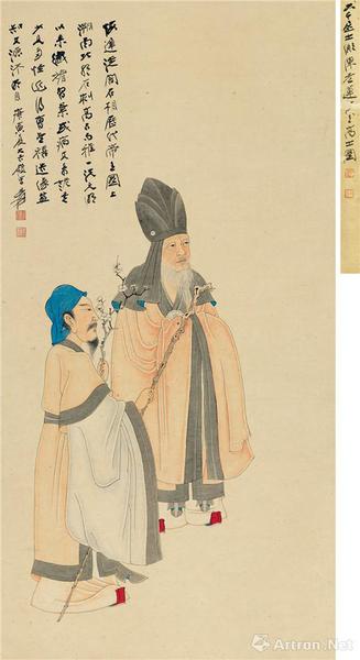 附图4、张大千庚寅（1950年）作 梅花高士 立轴（2016年11月嘉德1150万元成交）