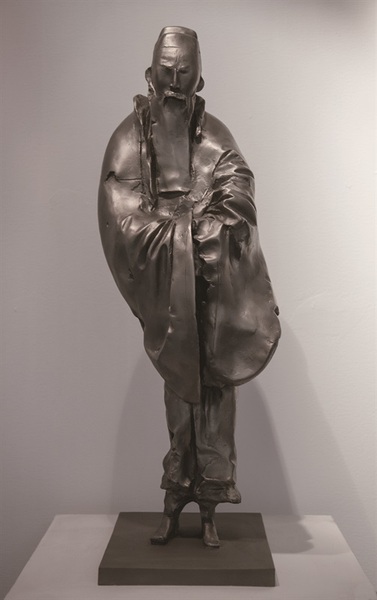 李象群 Li Xaingqun 元四家之倪瓒 Ni Zan- Four Masters from白铜  Cupronickel 68X22X27cm 2013