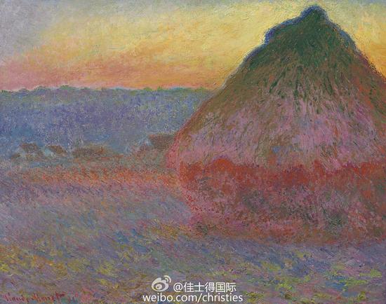 本次拍卖的《干草堆》，图源@佳士得国际