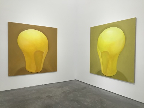 张慧，光照1、2，布面油画，200×200cm，2016