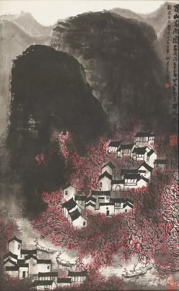 李可染 《蜀山春雨图》 李可染 《蜀山春雨图》