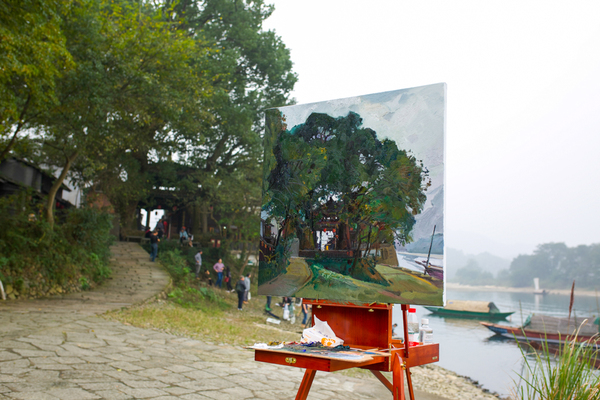 古堰画乡处处可以见到真实的自然和描绘的自然 古堰画乡处处可以见到真实的自然和描绘的自然