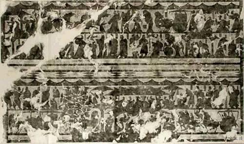 “画像石”是汉代地下墓室、墓地祠堂、墓阙和庙阙等建筑上雕刻画像的建筑构石?；袷峡躺裣墒澜纭⑸笆澜纾г谀故抑芪В勒哂煲桓鏊篮蟮纳裣墒澜纾蛋琢耸切薹赜玫模廊擞玫摹? style=