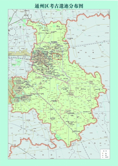 通州区考古遗迹分布图 通州区考古遗迹分布图