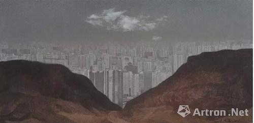 心境 No.35， 80 x 163 cm，布面油画， 2016