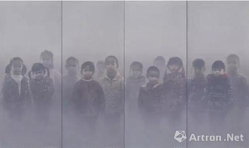 心境 No.45， 180 x 300 cm （四联画），布面油画， 2016