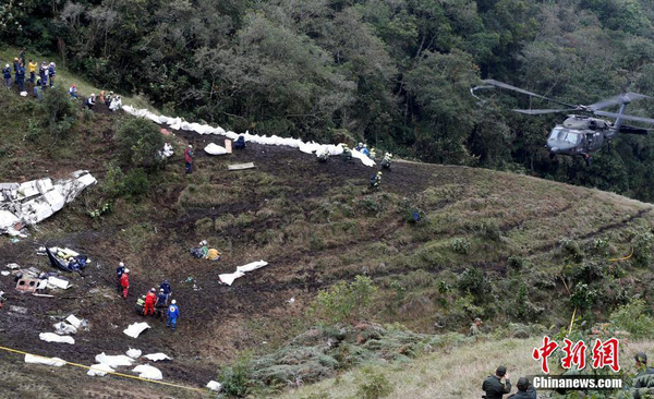 载巴西球员飞机坠毁2 载巴西球员飞机坠毁2