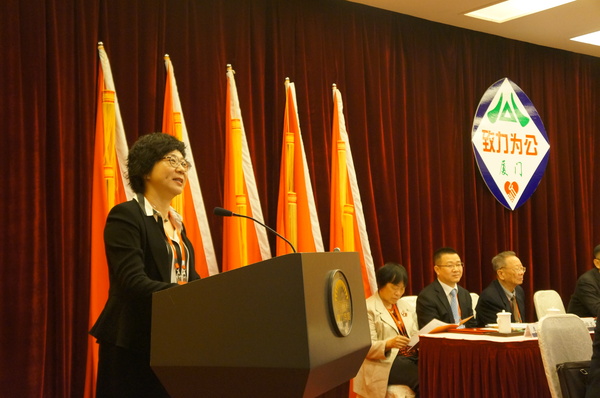 厦门市委常委倪超致辞。（记者 照宁摄）4