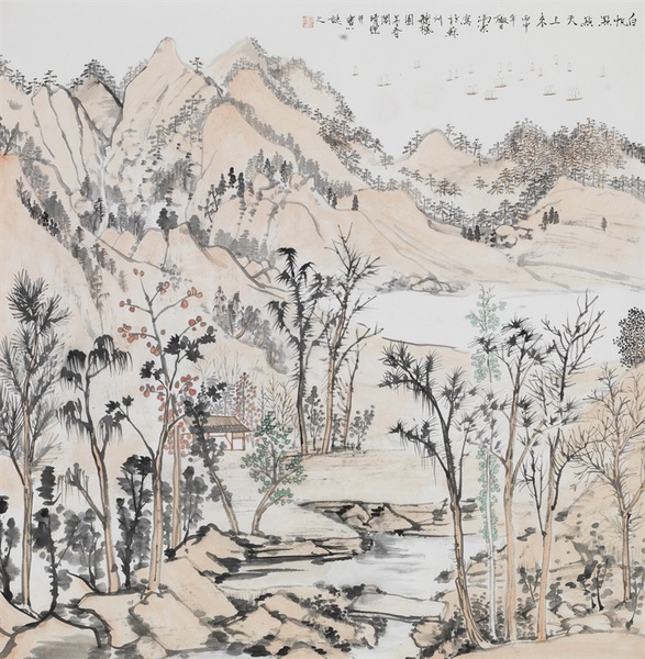 冯豪 白帆点点天上来 68cm×68cm 冯豪 白帆点点天上来 68cm×68cm